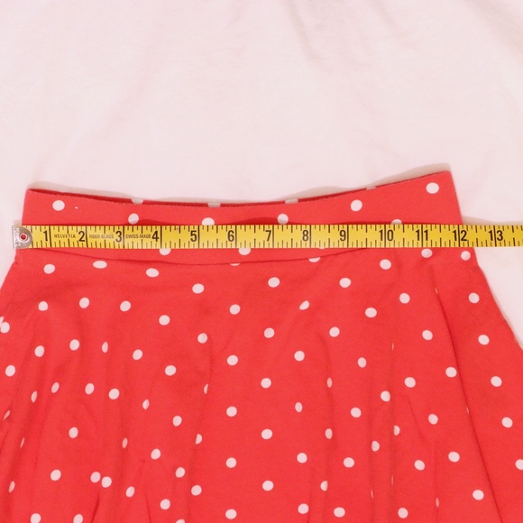 Forever21 Red and White Polka Dot Circle Skater Skirt - Picture 4 of 6